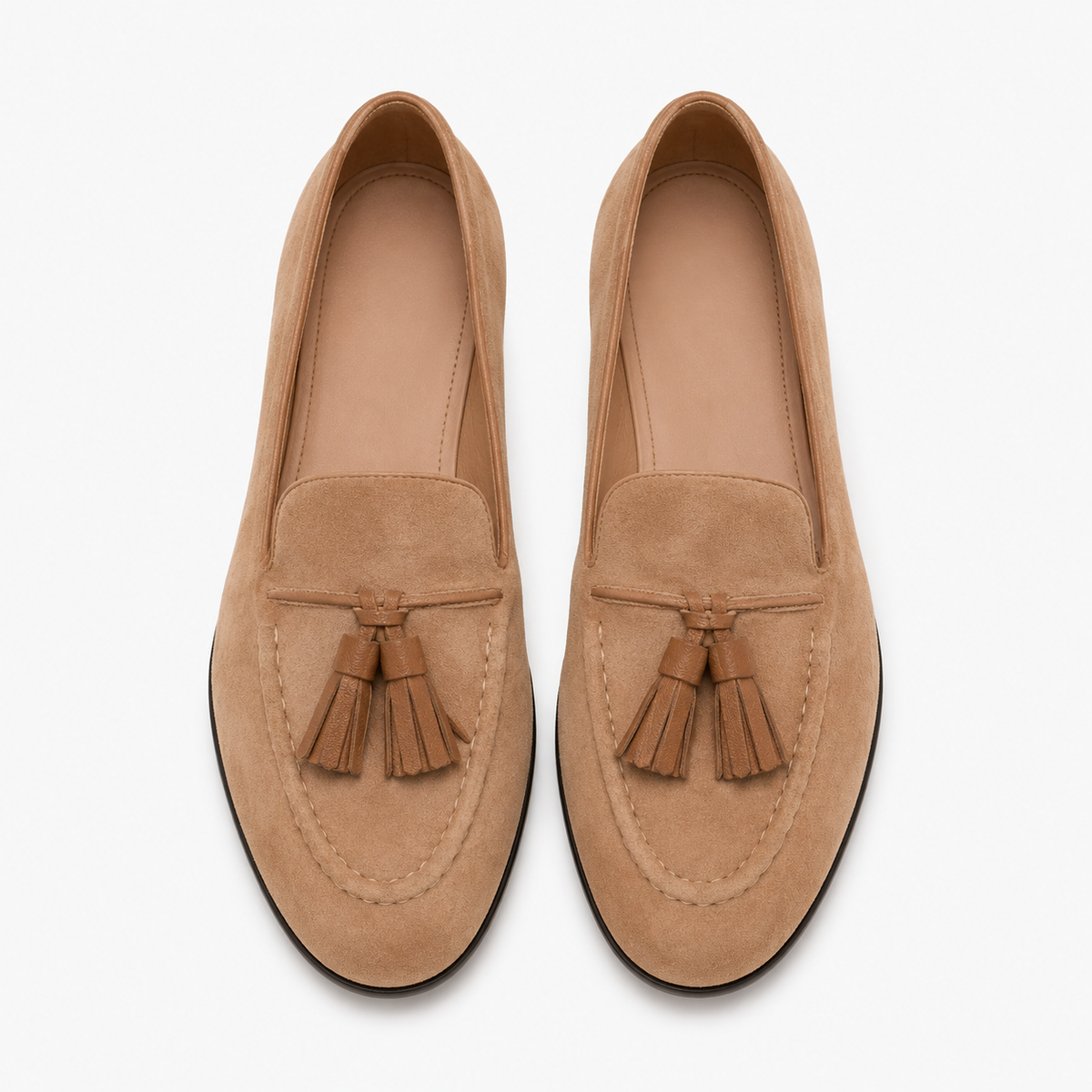 Women's Suede Loafers – Taupe