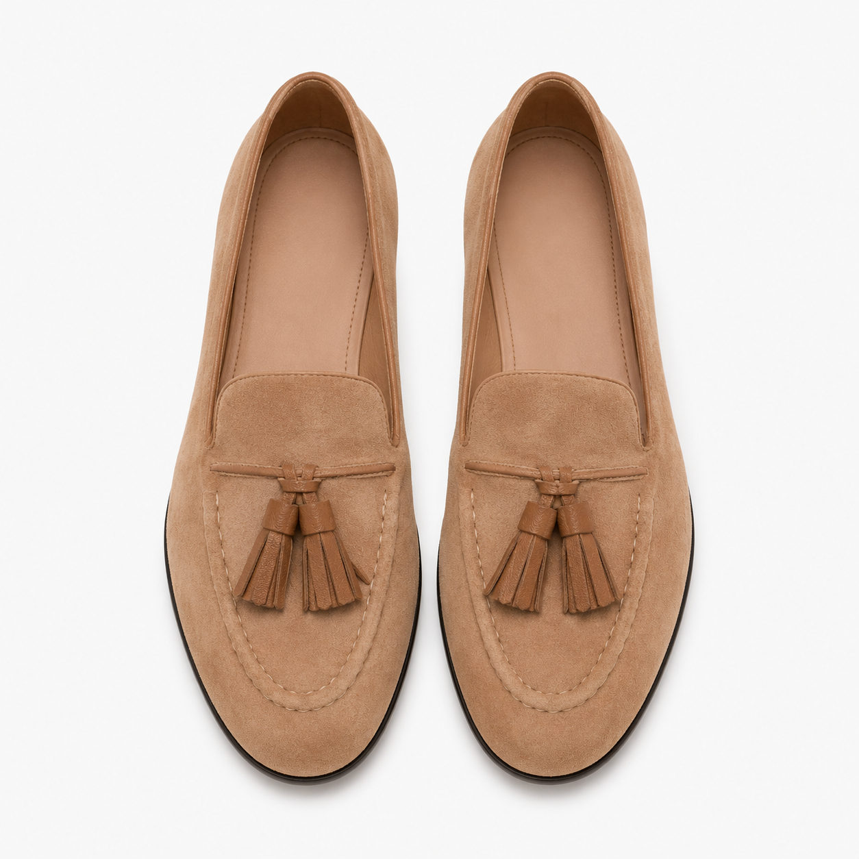 Women's Suede Loafers – Taupe