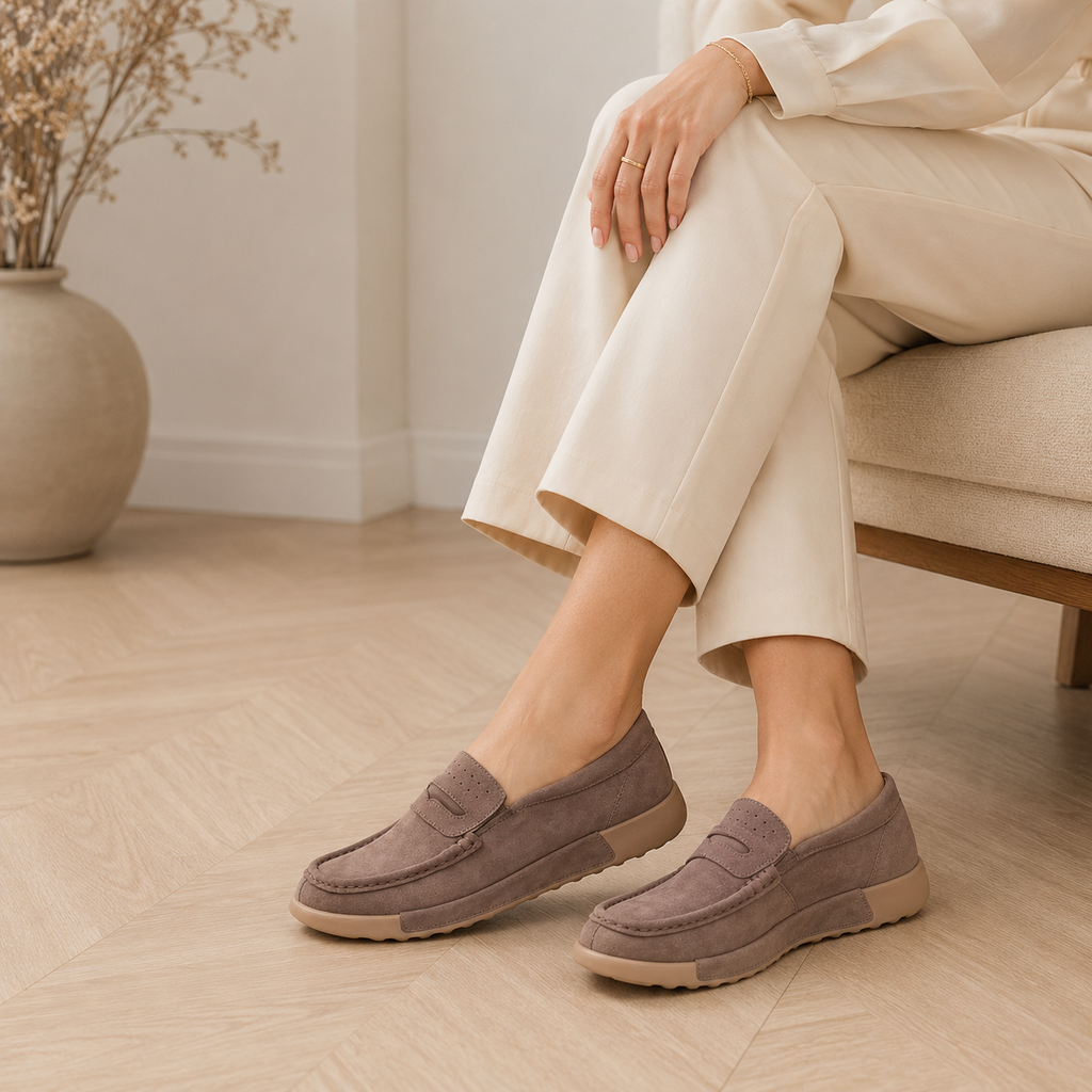 Women's Suede Loafers – Brown