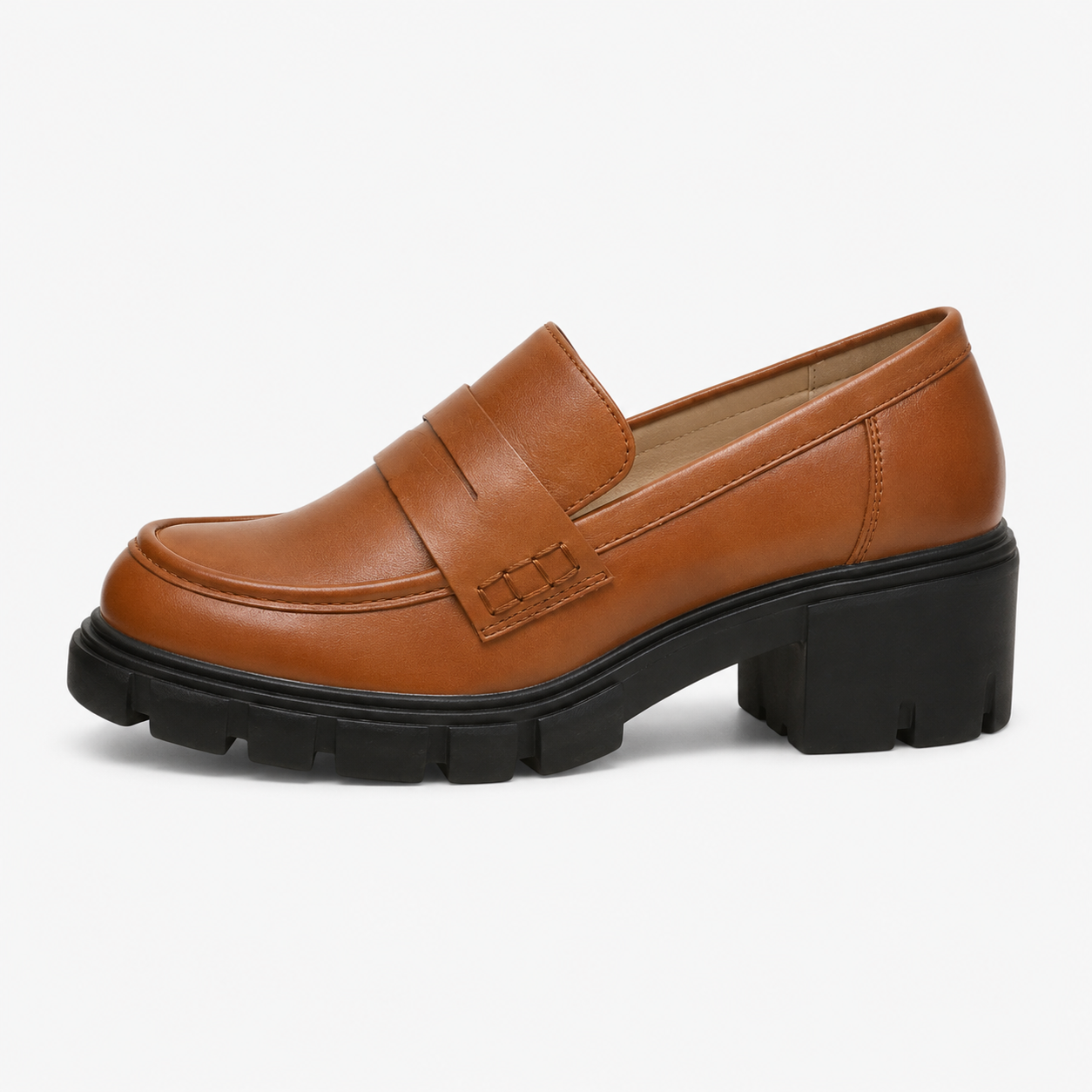 Women's Brown Platform Loafers