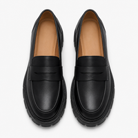 Women's Leather Platform Loafers