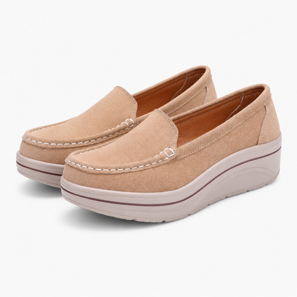 Women's Suede Platform Loafers