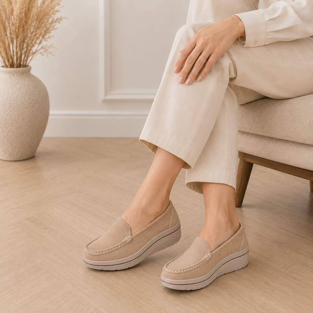 Women's Suede Platform Loafers